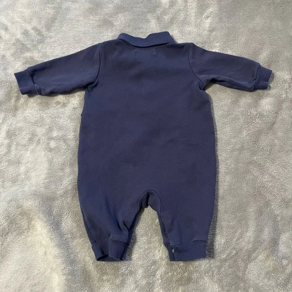 Ralph Lauren Navy Kids One Piece with Multicolor Embroidery